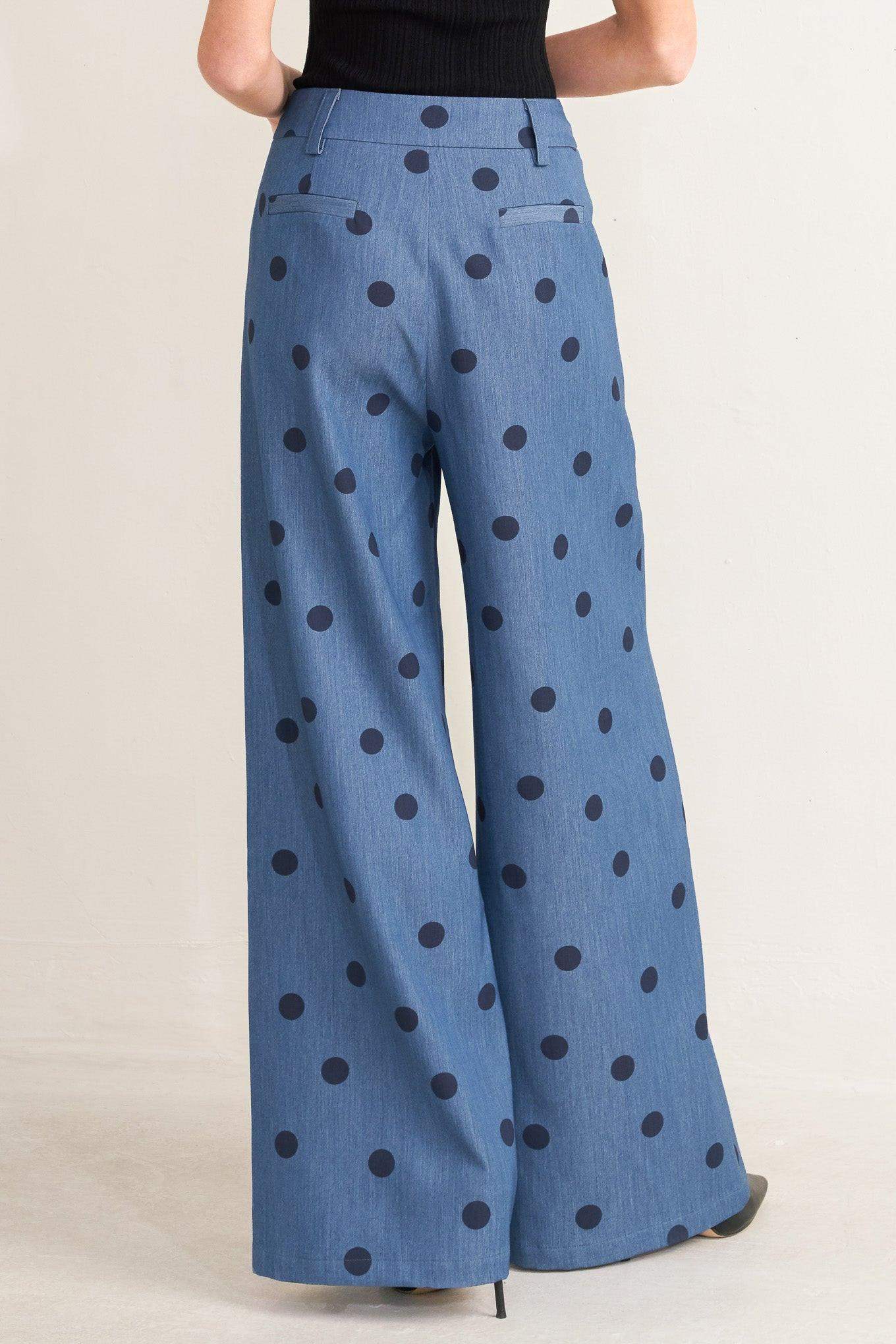 MIDNIGHT POLKA WOVEN PANTS - Flying Tomato - Flyclothing LLC