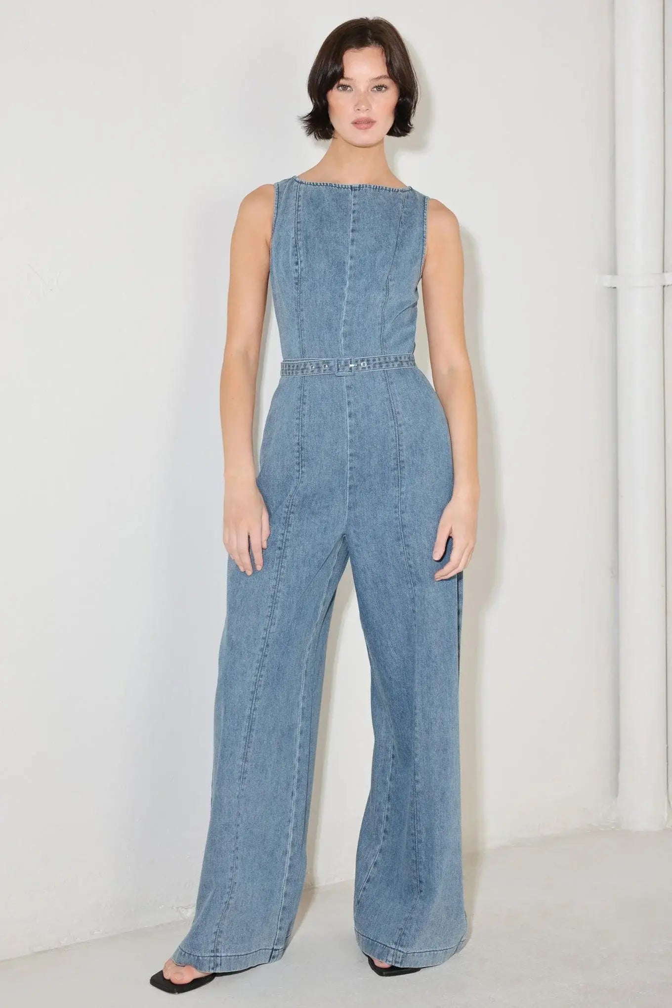ELEVATED EDGE DENIM JUMPSUIT - Flying Tomato - Flyclothing LLC