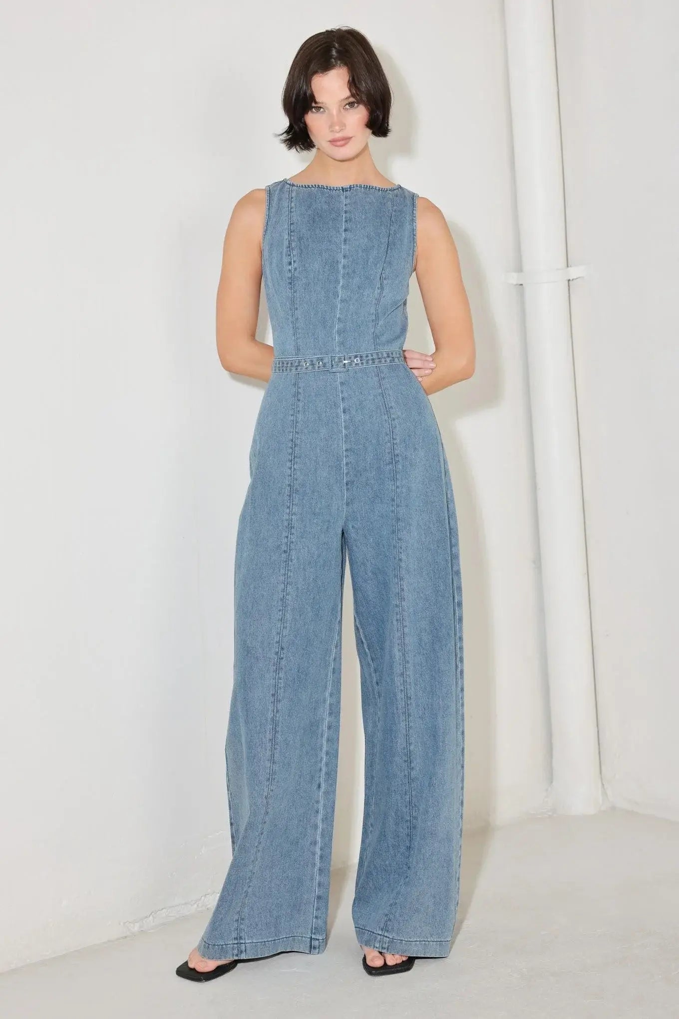 ELEVATED EDGE DENIM JUMPSUIT - Flying Tomato - Flyclothing LLC