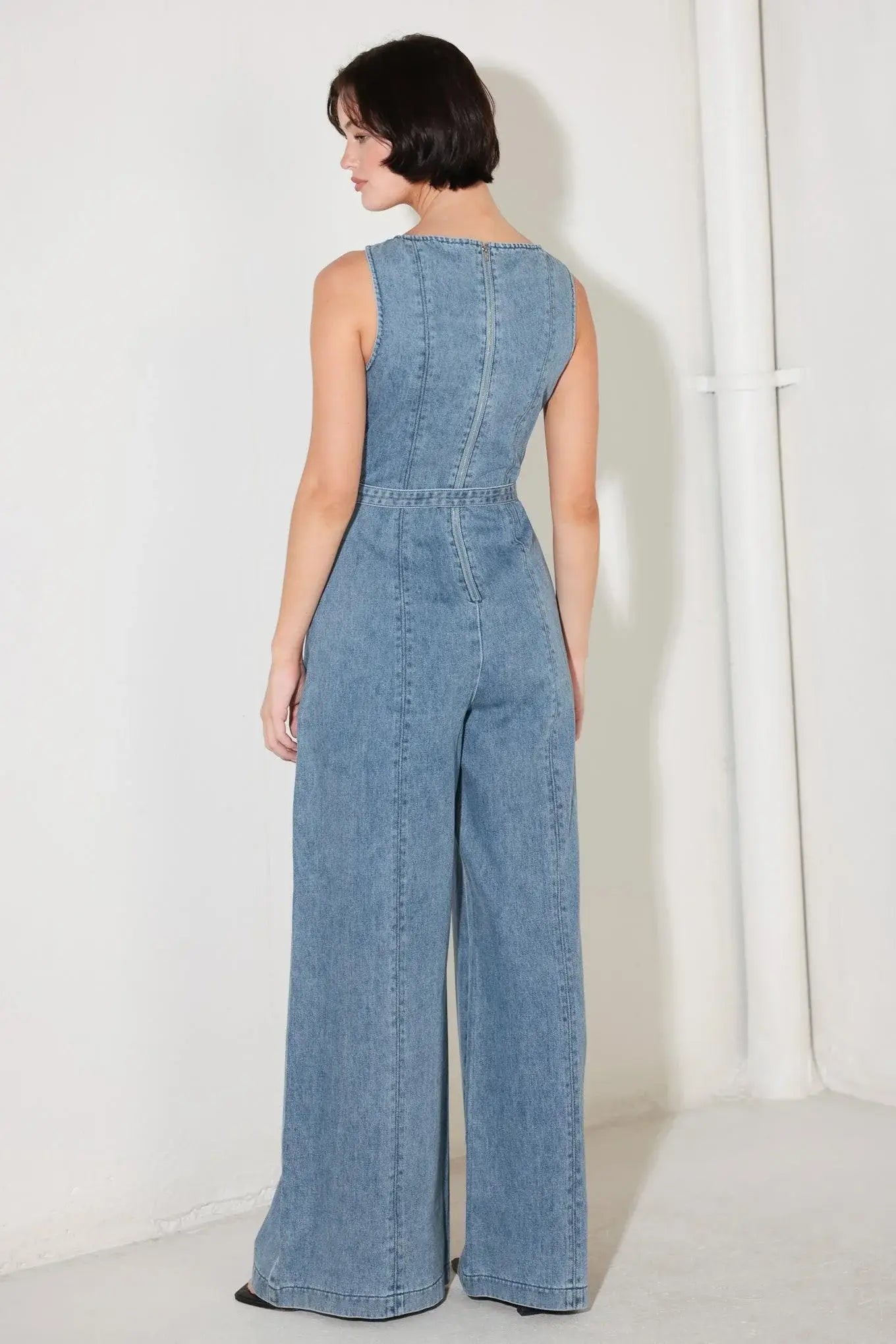 ELEVATED EDGE DENIM JUMPSUIT - Flying Tomato - Flyclothing LLC