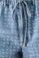 VINTAGE BANDANA DENIM SHORTS - Flying Tomato - Flyclothing LLC