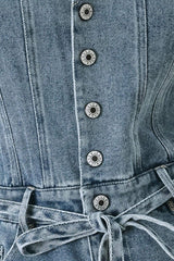 RELAXED CHIC DENIM ROMPER - Flying Tomato - Flyclothing LLC