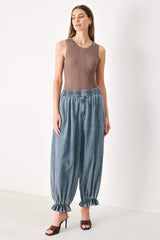 EASY VOLUME DENIM GENIE PANTS - Flying Tomato - Flyclothing LLC