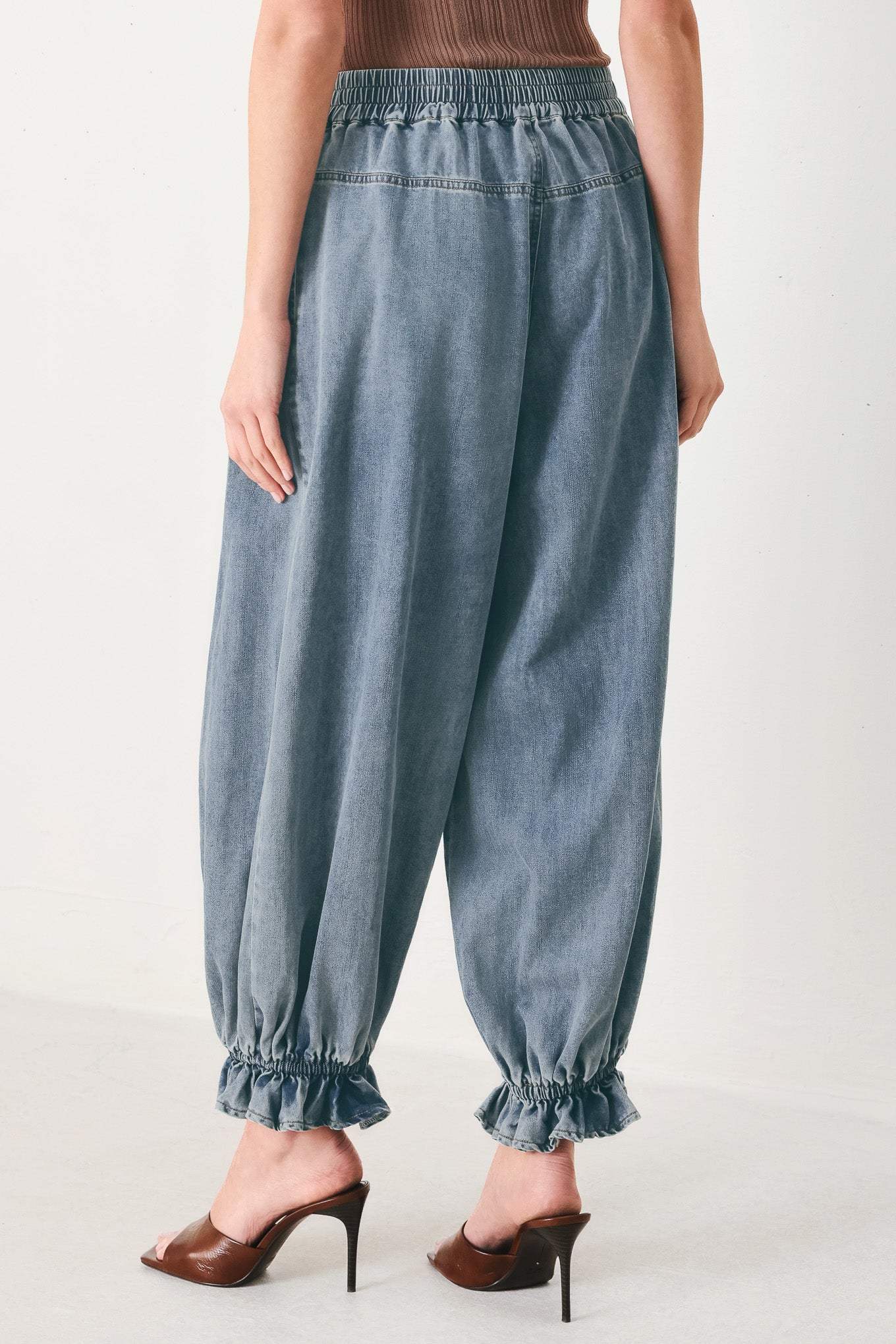EASY VOLUME DENIM GENIE PANTS - Flying Tomato - Flyclothing LLC