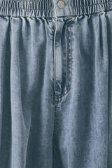 EASY VOLUME DENIM GENIE PANTS - Flying Tomato - Flyclothing LLC