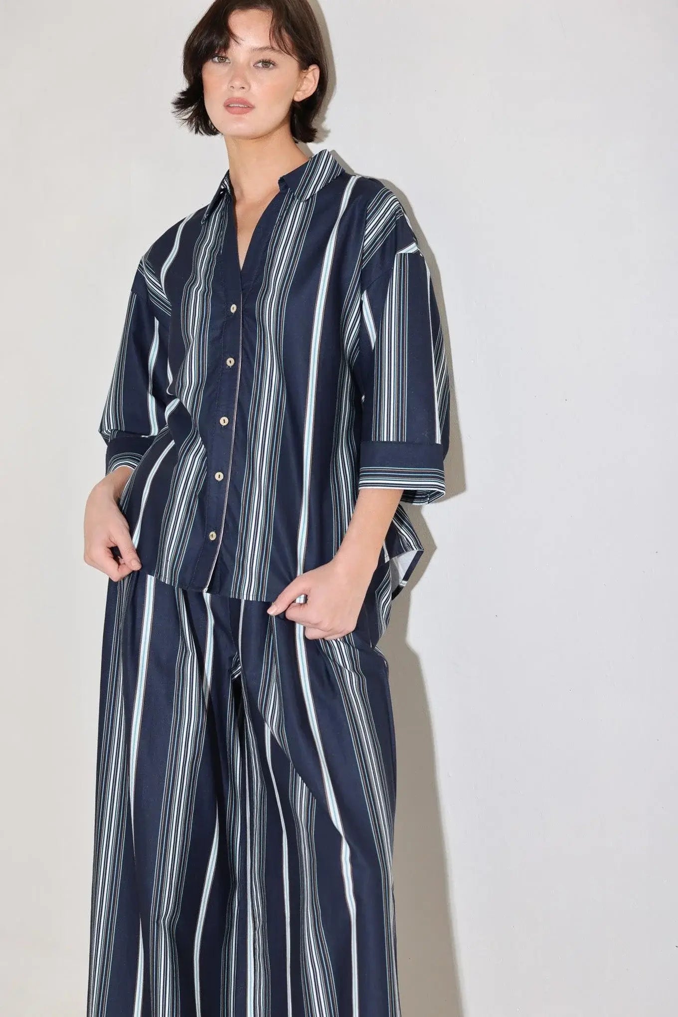 CITY STRIPE WOVEN PANTS - Flying Tomato - Flyclothing LLC