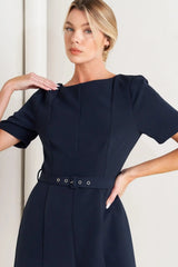 FOREVER FLATTERING NAVY WOVEN JUMPSUIT - Flying Tomato - Flyclothing LLC