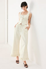 SUNDAY SOFT FLOW WOVEN CULOTTE PANTS - Flying Tomato - Flyclothing LLC