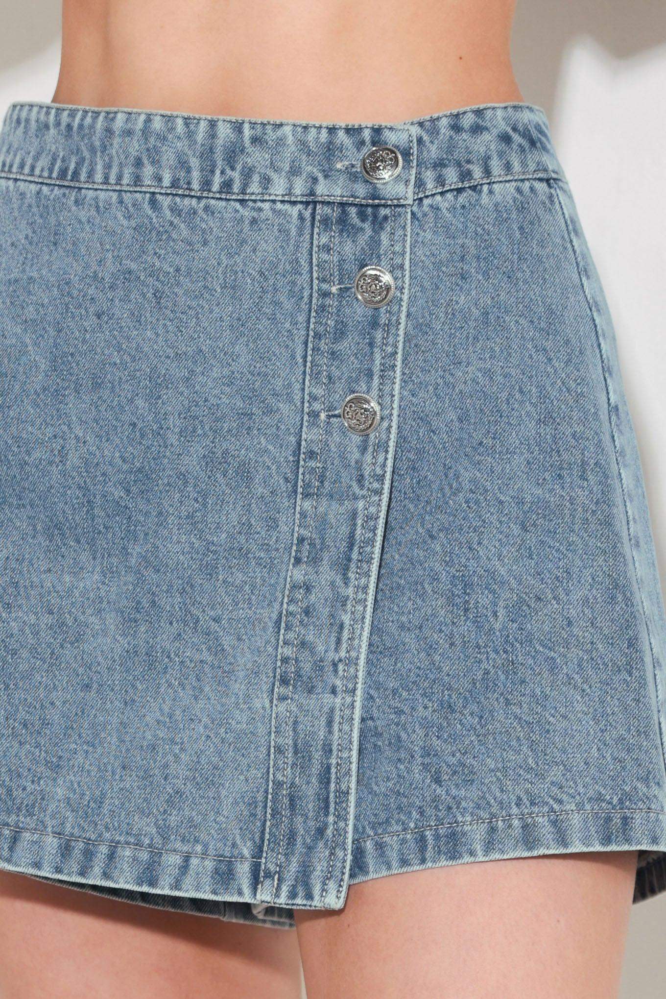 STREET MUSE DENIM SKORT - Flying Tomato - Flyclothing LLC