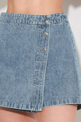 STREET MUSE DENIM SKORT - Flying Tomato - Flyclothing LLC