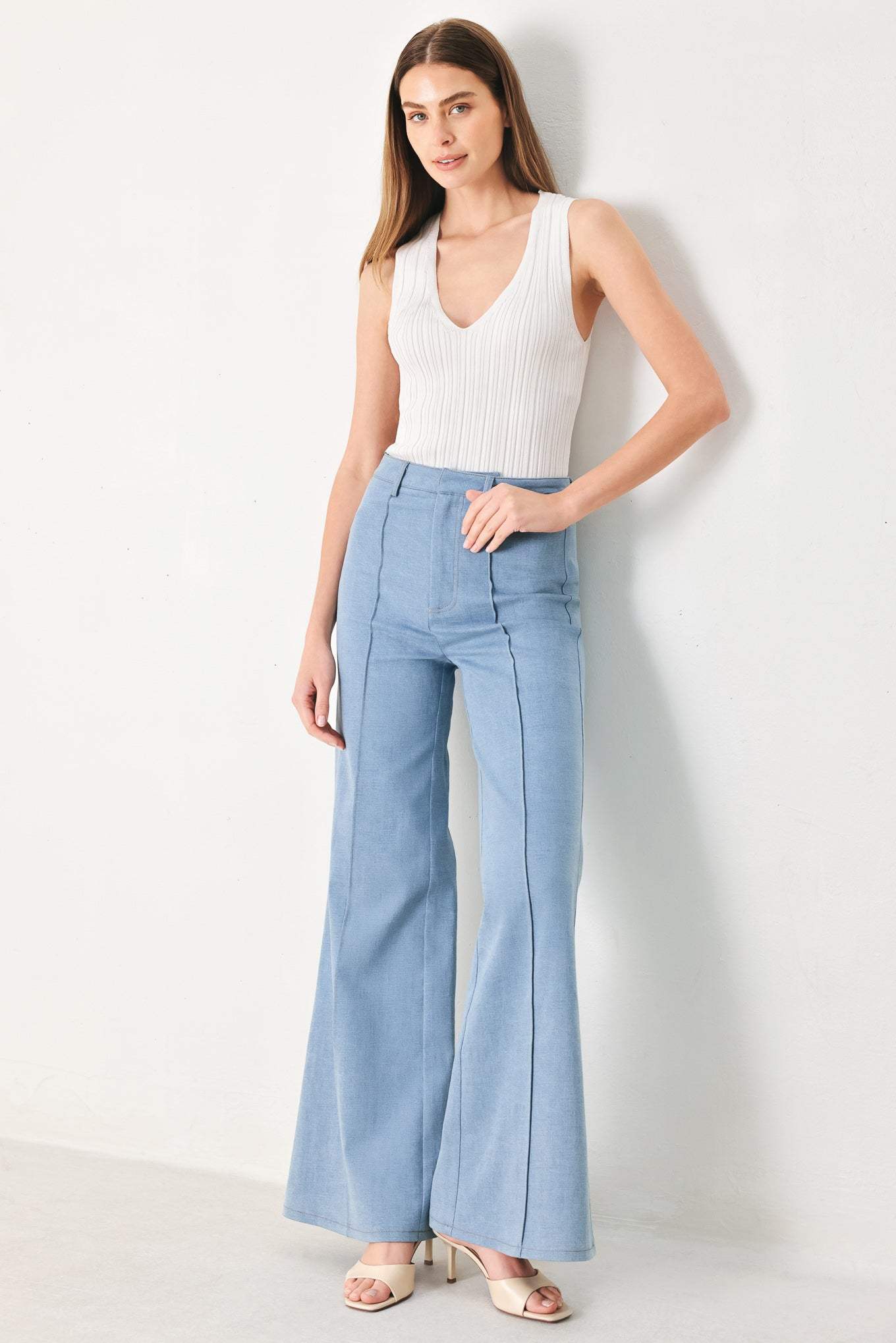 LUNA FLARE WOVEN PANTS - Flying Tomato - Flyclothing LLC