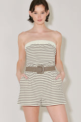 WEEKEND STRIPE KNIT ROMPER