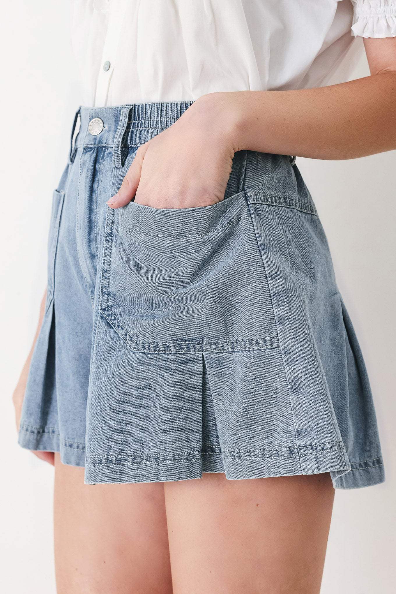 GIRL NEXT DOOR DENIM SHORT - Flying Tomato - Flyclothing LLC