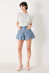 GIRL NEXT DOOR DENIM SHORT - Flying Tomato - Flyclothing LLC