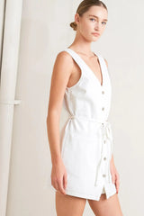 EFFORTLESS ATTRACTION WOVEN ROMPER - Flying Tomato - Flyclothing LLC