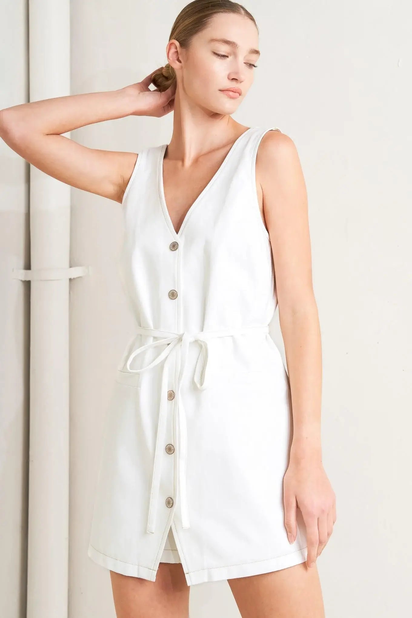 EFFORTLESS ATTRACTION WOVEN ROMPER - Flying Tomato - Flyclothing LLC