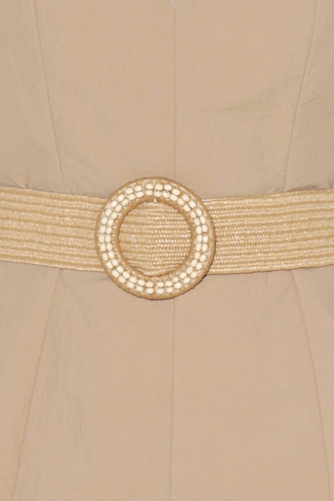 NEUTRAL GODDESS WOVEN JUMPSUIT