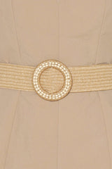 NEUTRAL GODDESS WOVEN JUMPSUIT