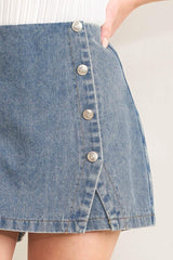SANTA MONICA DENIM SKORT - Flying Tomato - Flyclothing LLC