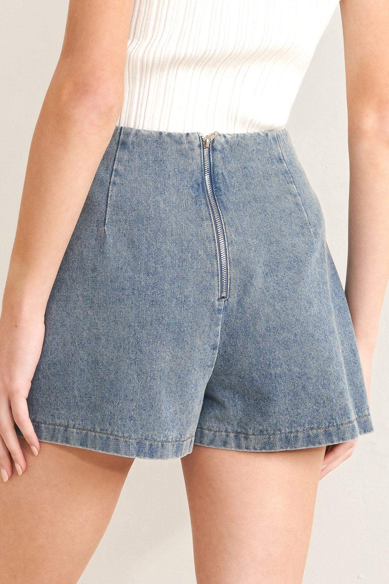 SANTA MONICA DENIM SKORT - Flying Tomato - Flyclothing LLC