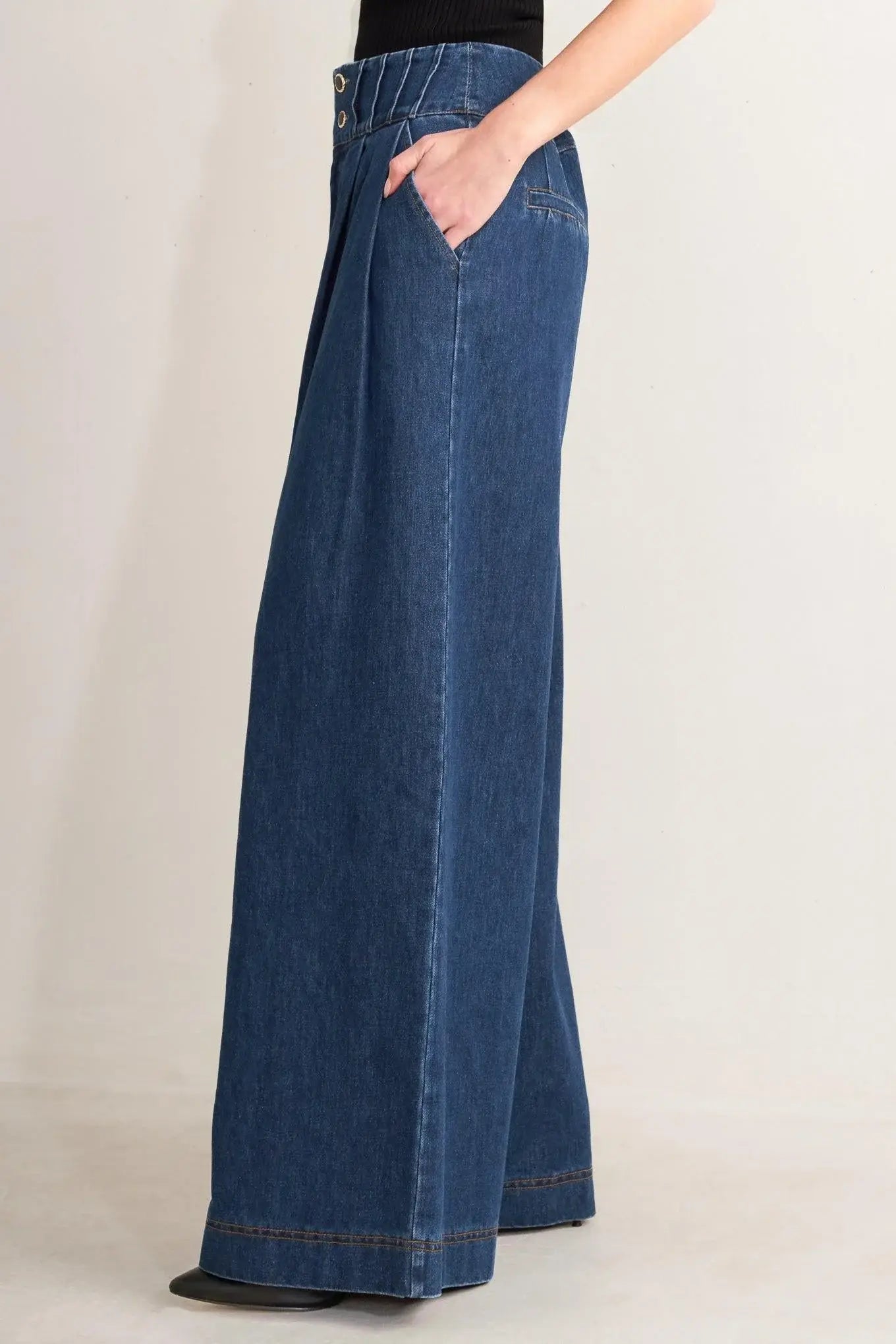 OCEAN DRIVE WIDE DENIM PANTS - Flying Tomato - Flyclothing LLC