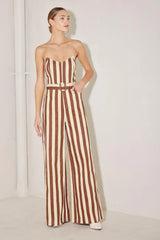 GOLDEN STRIPE ERA WOVEN JUMPSUIT - Flying Tomato - Flyclothing LLC