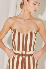 GOLDEN STRIPE ERA WOVEN JUMPSUIT - Flying Tomato - Flyclothing LLC