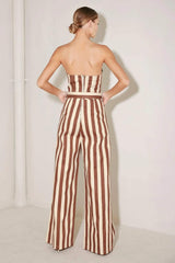 GOLDEN STRIPE ERA WOVEN JUMPSUIT - Flying Tomato - Flyclothing LLC