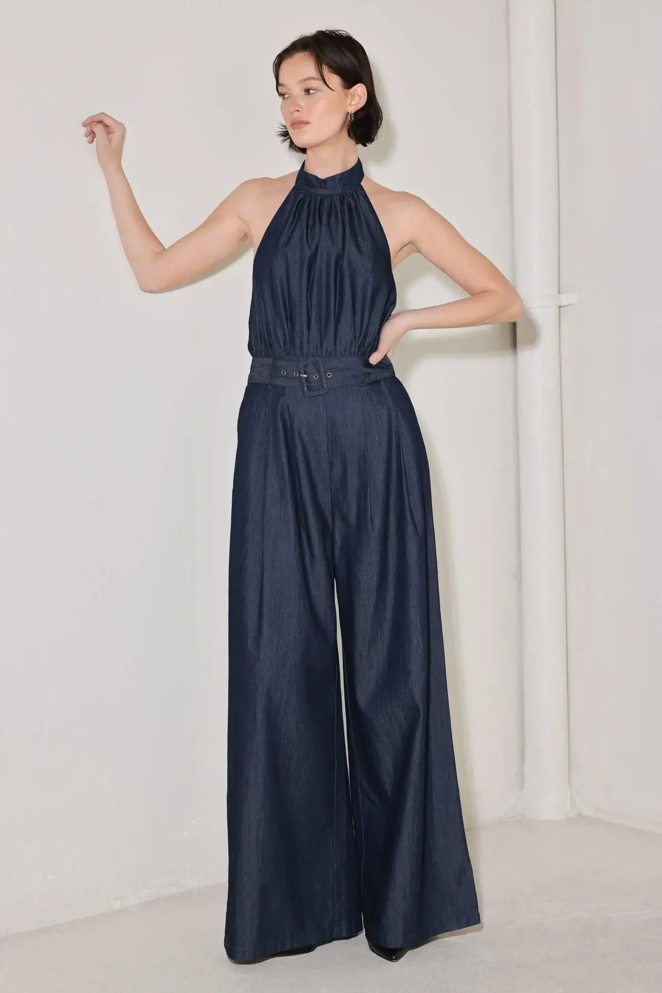 EVENING EDITION WOVEN JUMPSUIT - Flying Tomato - Flyclothing LLC