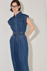 POWER PLAY DENIM JUMPSUIT - Flying Tomato - Flyclothing LLC