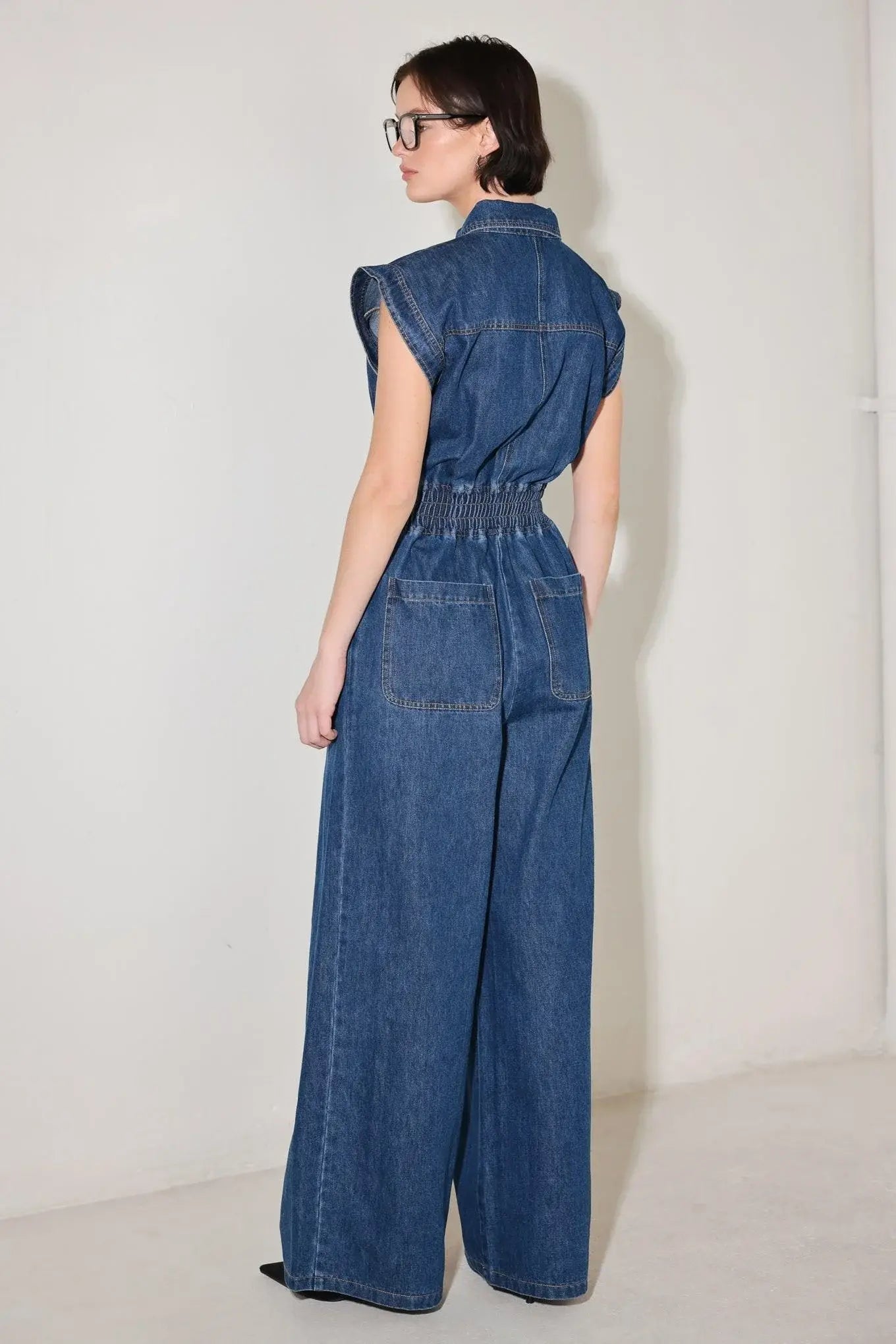 POWER PLAY DENIM JUMPSUIT - Flying Tomato - Flyclothing LLC