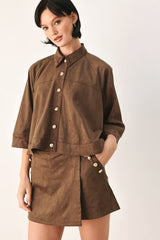 SUEDE ESCAPE UTILITY SKORT