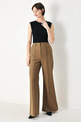 RICH SILHOUETTE WOVEN PANTS - Flying Tomato - Flyclothing LLC