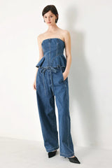 BLUE HONEY OVERSIZE DENIM PANTS - Flying Tomato - Flyclothing LLC