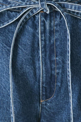 BLUE HONEY OVERSIZE DENIM PANTS - Flying Tomato - Flyclothing LLC