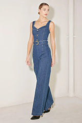 WESTSIDE GLAM DENIM JUMPSUIT - Flying Tomato - Flyclothing LLC