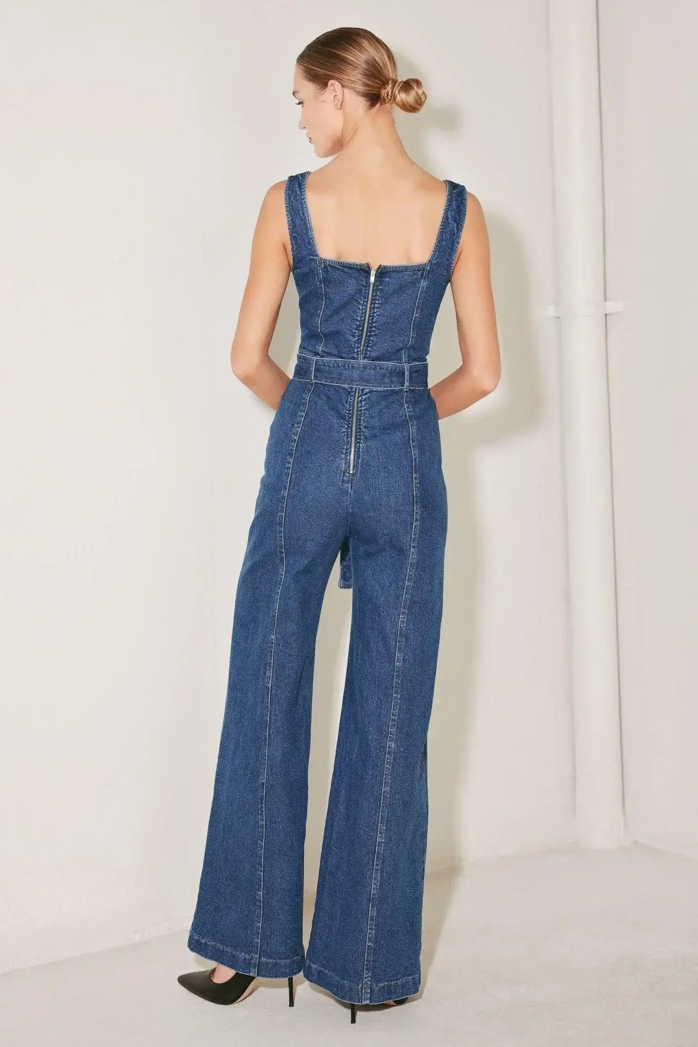 WESTSIDE GLAM DENIM JUMPSUIT - Flying Tomato - Flyclothing LLC