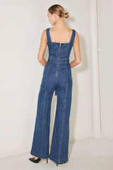 WESTSIDE GLAM DENIM JUMPSUIT - Flying Tomato - Flyclothing LLC