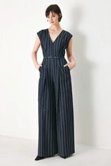 SOFT LINE ROMANCE WOVEN JUMPSUIT - Flying Tomato - Flyclothing LLC