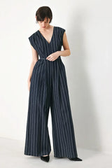 SOFT LINE ROMANCE WOVEN JUMPSUIT - Flying Tomato - Flyclothing LLC