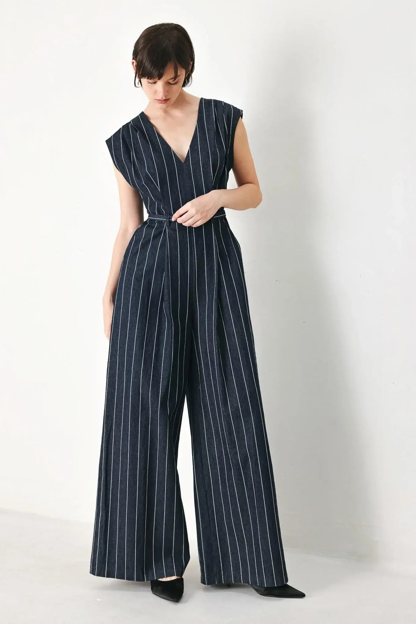 SOFT LINE ROMANCE WOVEN JUMPSUIT - Flying Tomato - Flyclothing LLC