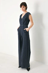 SOFT LINE ROMANCE WOVEN JUMPSUIT - Flying Tomato - Flyclothing LLC