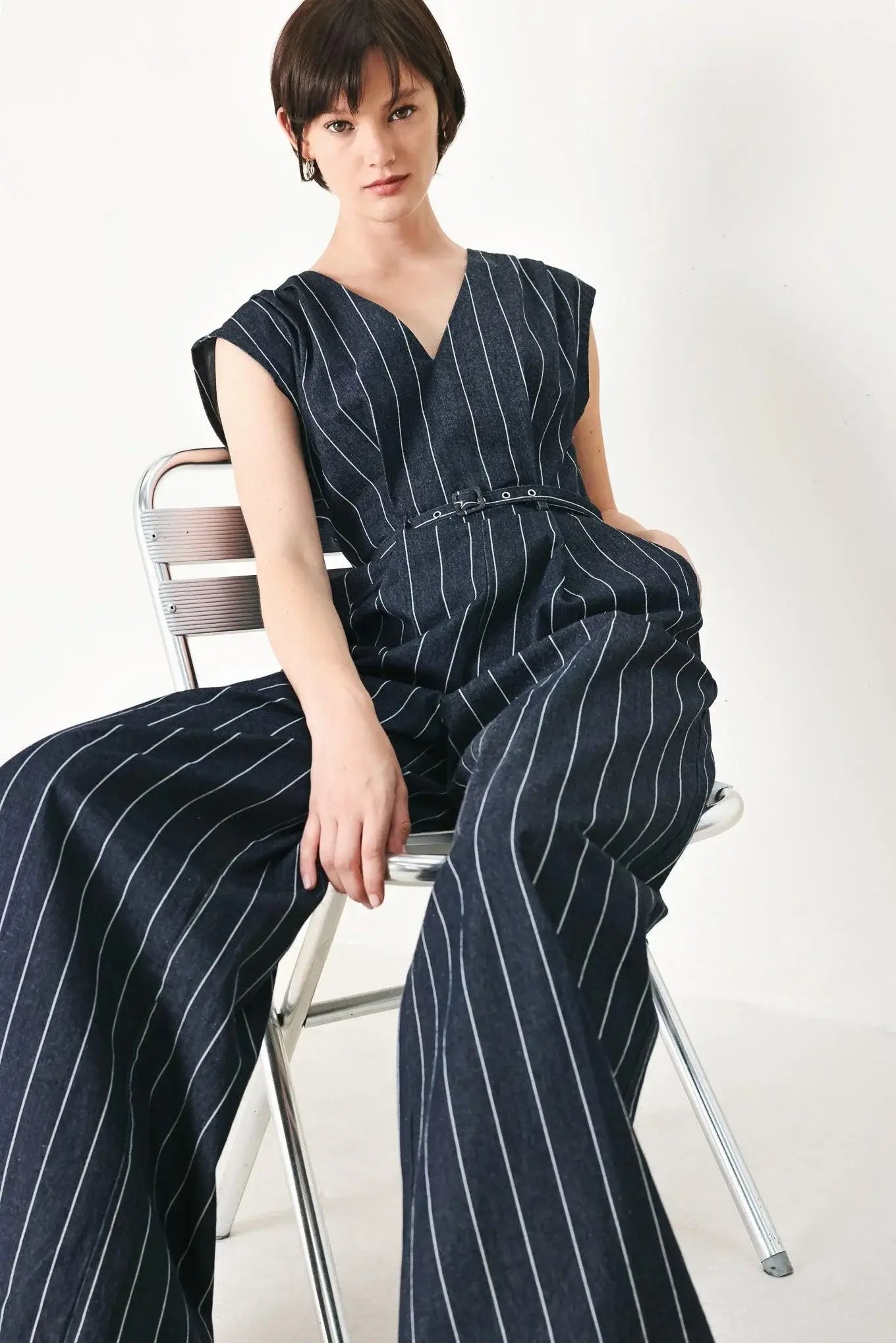 SOFT LINE ROMANCE WOVEN JUMPSUIT - Flying Tomato - Flyclothing LLC