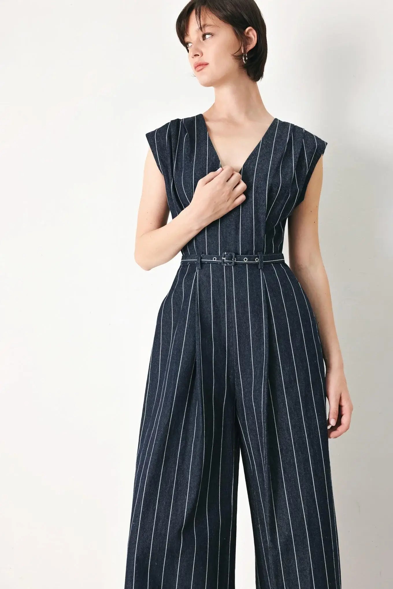 SOFT LINE ROMANCE WOVEN JUMPSUIT - Flying Tomato - Flyclothing LLC