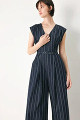 SOFT LINE ROMANCE WOVEN JUMPSUIT - Flying Tomato - Flyclothing LLC