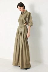 OLIVE DAYDREAM WOVEN JUMPSUIT - Flying Tomato - Flyclothing LLC