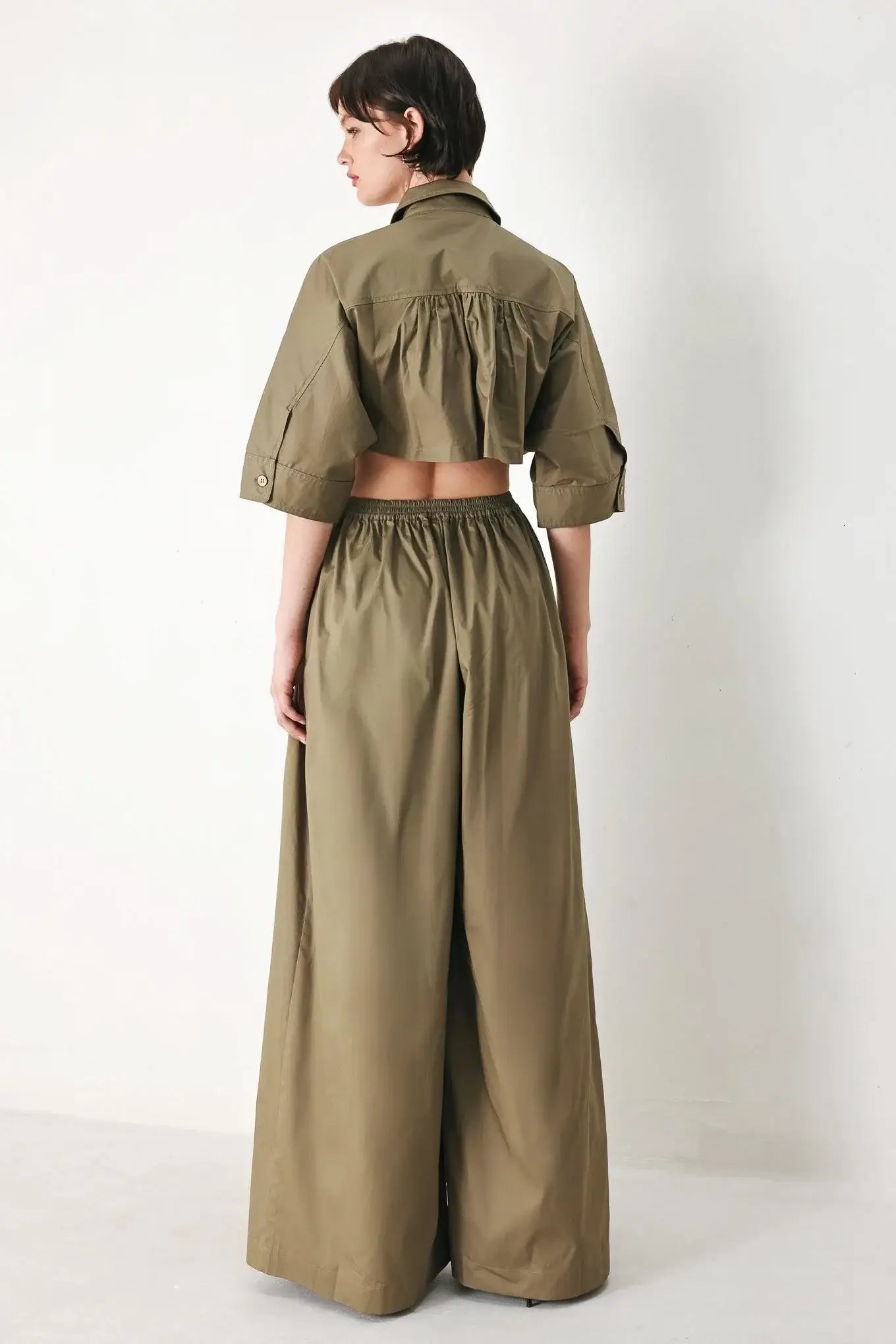 OLIVE DAYDREAM WOVEN JUMPSUIT - Flying Tomato - Flyclothing LLC