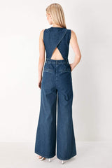 RUNWAY HIT LINE DENIM JUMPSUIT - Flying Tomato - Flyclothing LLC