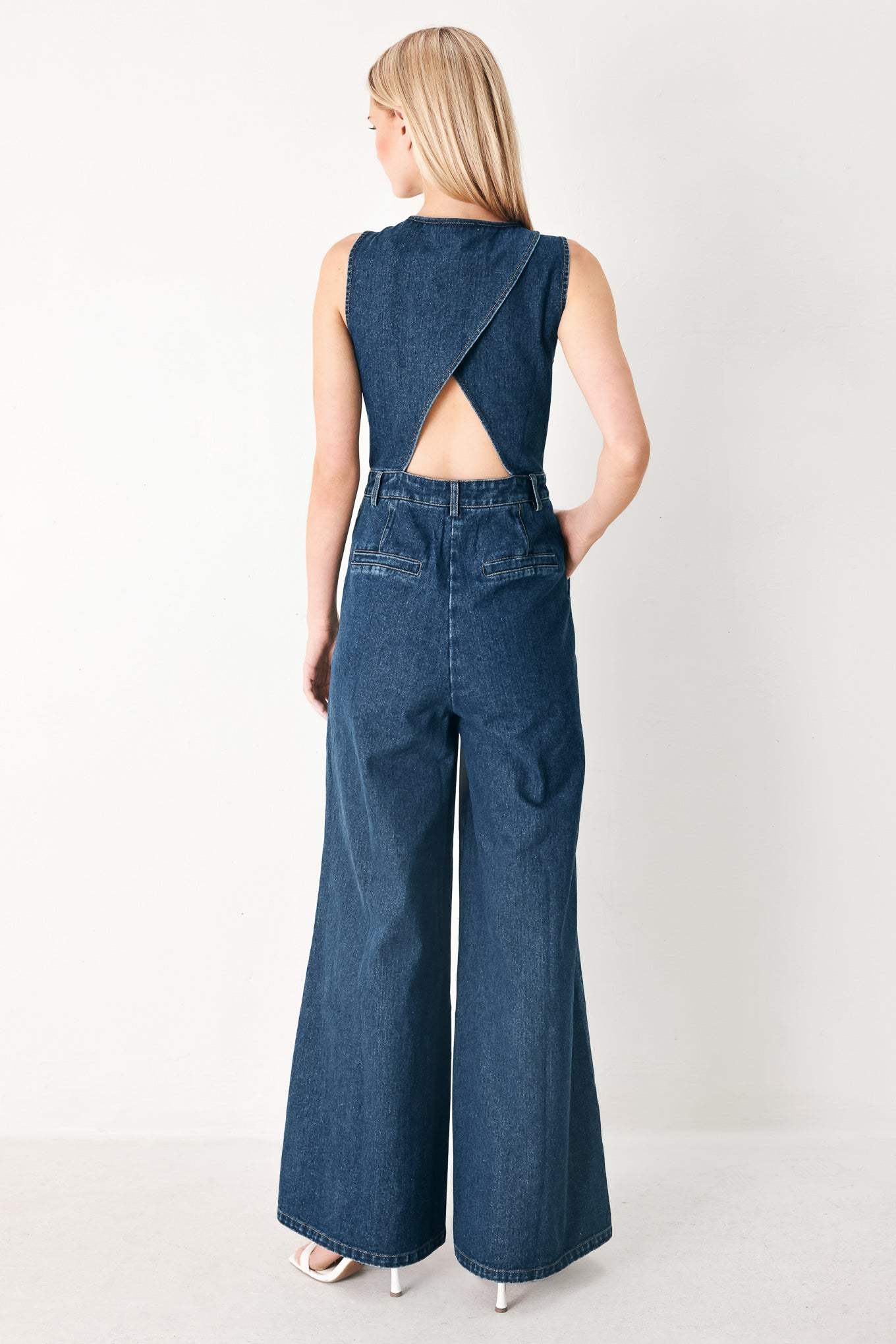 RUNWAY HIT LINE DENIM JUMPSUIT - Flying Tomato - Flyclothing LLC