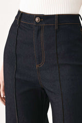CONTRAST STITCH DENIM PANTS - Flying Tomato - Flyclothing LLC